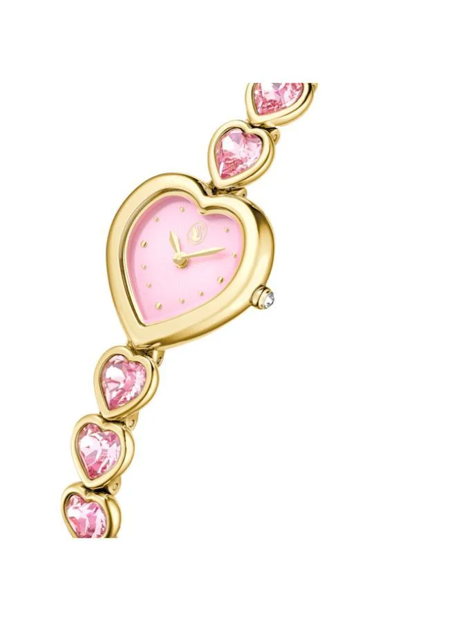 SWAROVSKI Idyllia PGO Plated Pink Dial Analog Watch